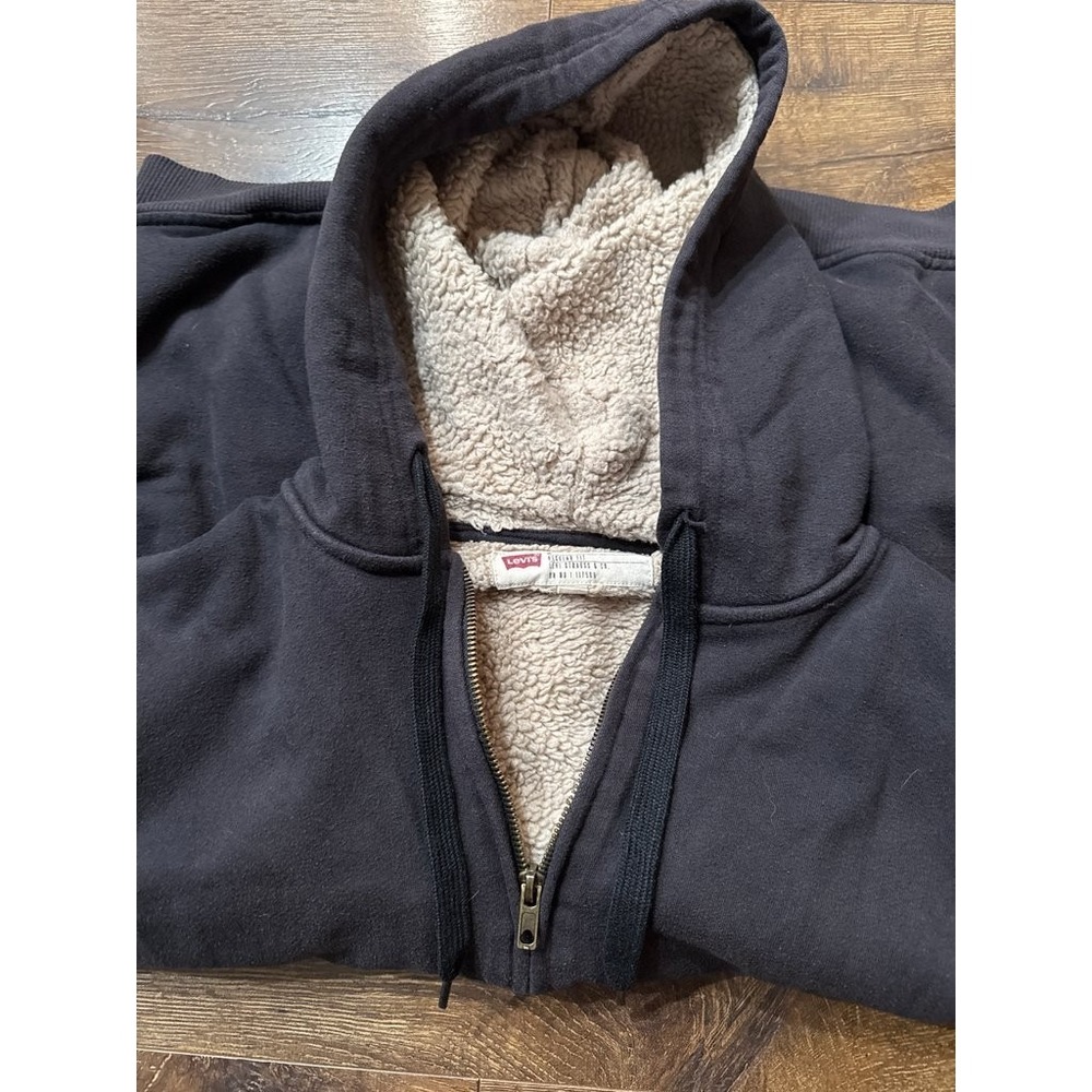 Levi's Sherpa-Lined Black Hoodie‎
